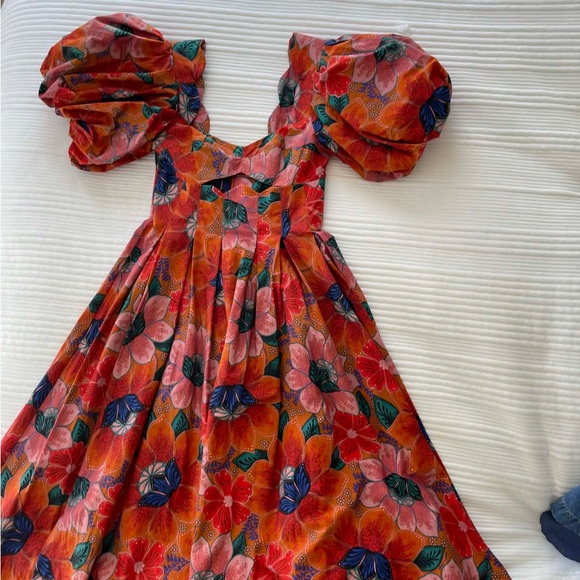 FARM Rio Vibrant Floral Maxi Dress - Red and Green - Picture 5 of 7